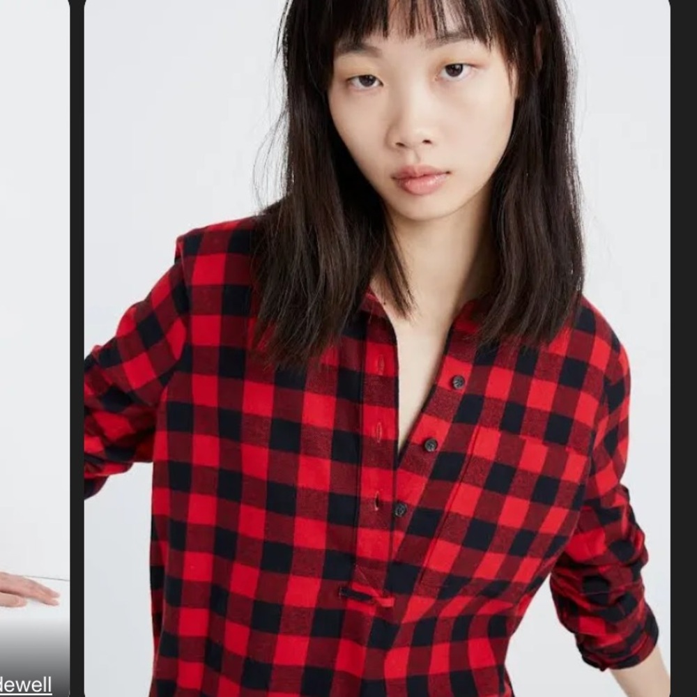 Madewell Buffalo Flannel Shirt Sz M